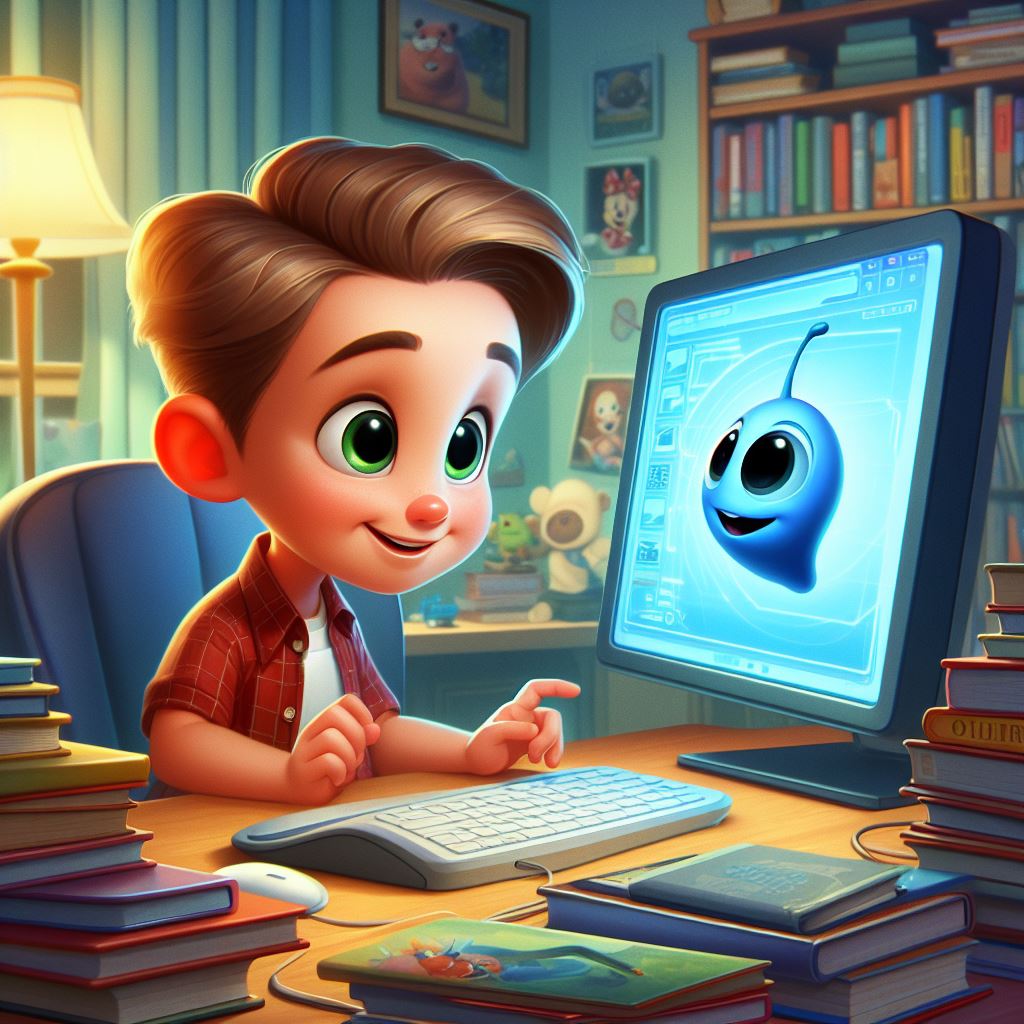 Enfant jouant à des jeux éducatifs en ligne : une façon interactive et enrichissante d'apprendre tout en s'amusant.