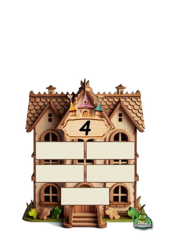 Maison de 1 : Dessin d'une maison avec le nombre "1"