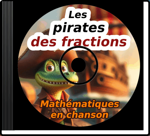 Illustration d’un crocodile déguisé en pirate, sabre à la ceinture et chapeau tricorne, debout fièrement sur le pont de son bateau pirate. En arrière-plan, la mer et les voiles du navire sous un ciel lumineux.