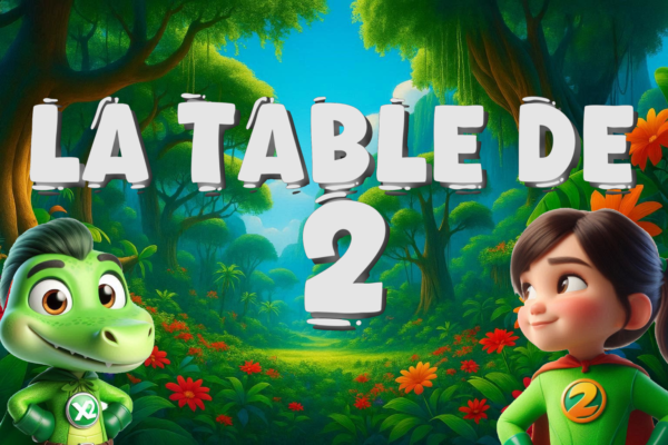 Chanson de la table de 2 pour enfants, ressource SuperCroco pour apprendre les multiplications en musique.