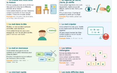 Comment aider mon enfant à travailler les mots de dictée à la maison ?