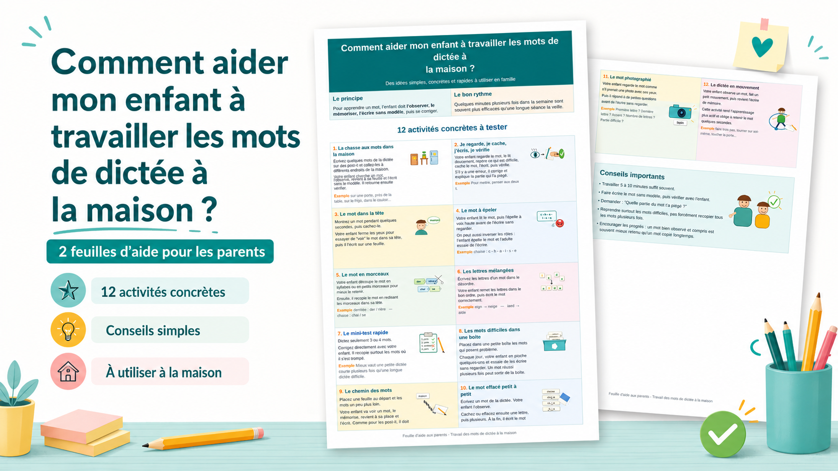 travailler-mots-dictee-maison-parents.png Comment aider mon enfant à travailler les mots de dictée à la maison ?