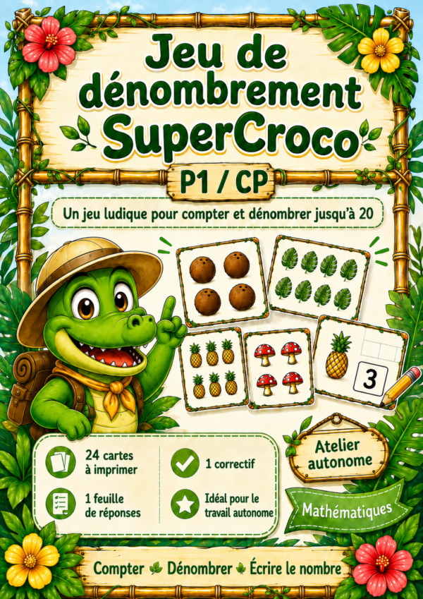 Jeu de dénombrement - P1 / CP - Bac de Classe