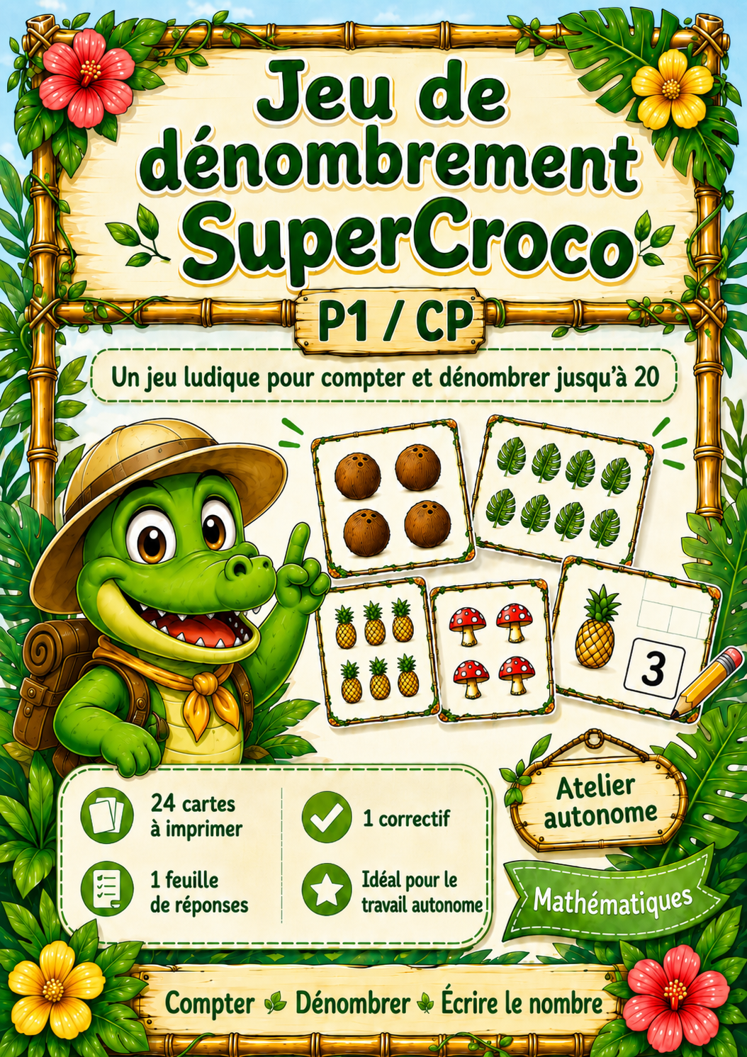 Jeu de dénombrement - P1 / CP - Bac de Classe