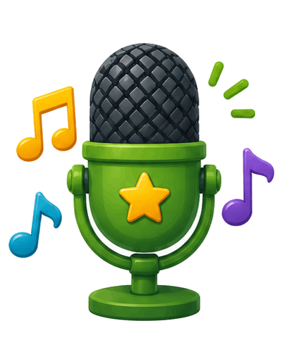 Pictogramme représentant les chansons éducatives disponibles sur SuperCroco pour apprendre en musique.
