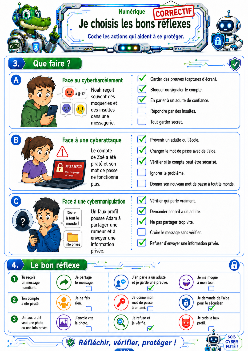Cyberharcèlement, cyberattaque et cybermanipulation – Exercices P5 / CM2 – Image 3
