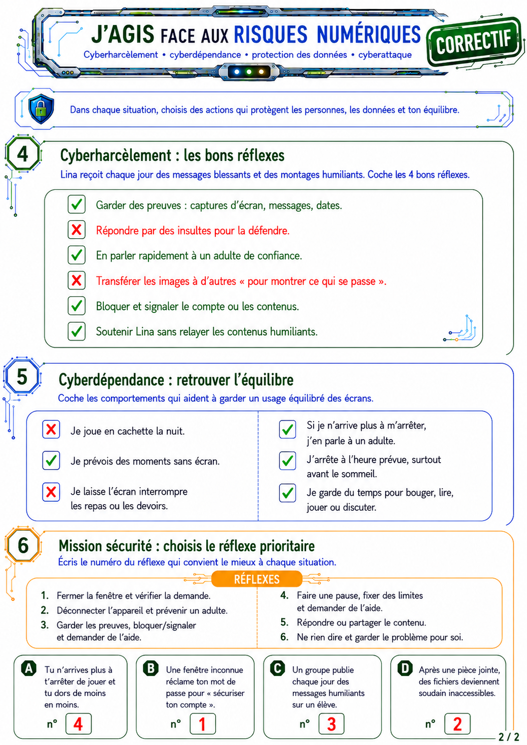 Adopter un comportement responsable – Exercices de numérique P5 / CM2 – Image 4
