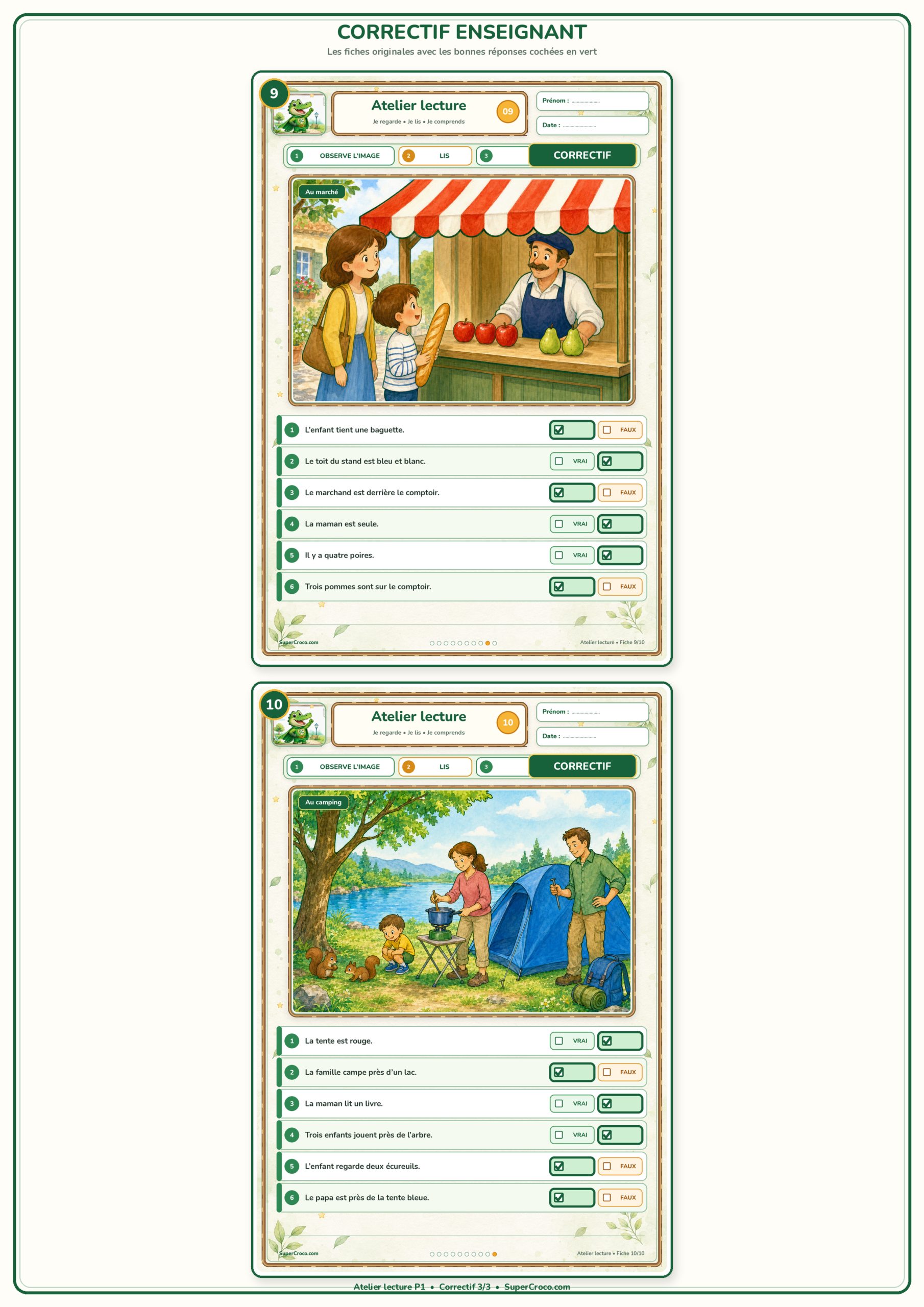 Atelier lecture - Phrases et images - Première Primaire / CP – Image 14