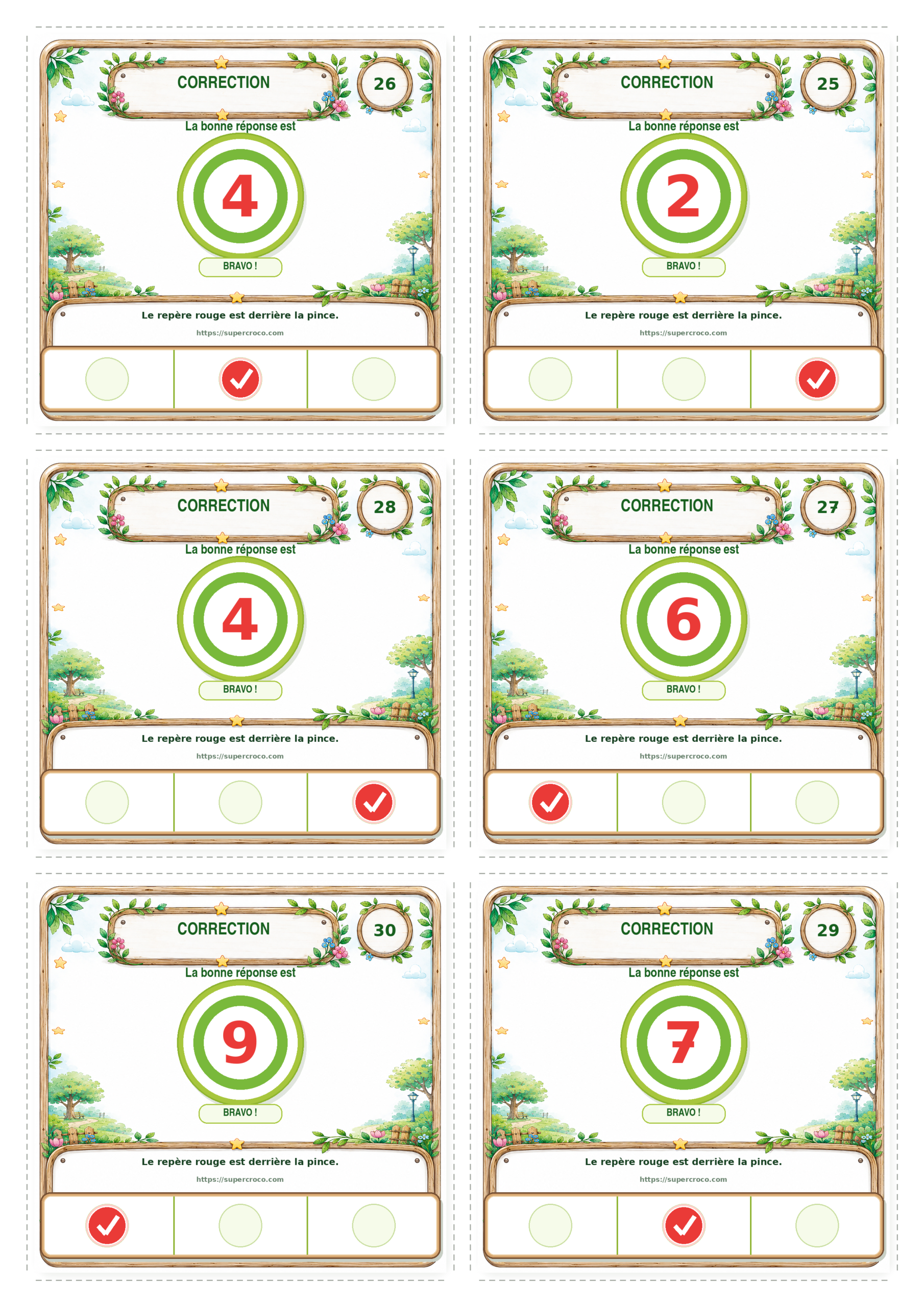 Droite des nombres jusqu’à 10 – Jeu de cartes à pince P1 / CP – Image 12
