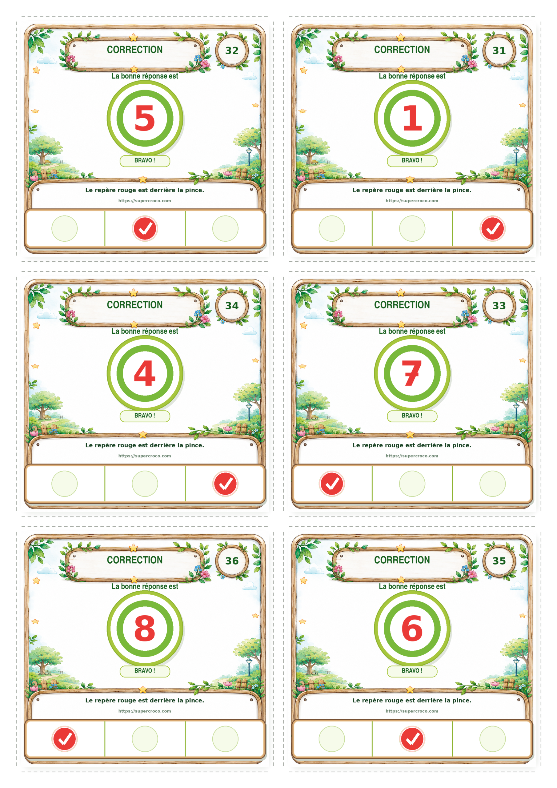 Droite des nombres jusqu’à 10 – Jeu de cartes à pince P1 / CP – Image 14