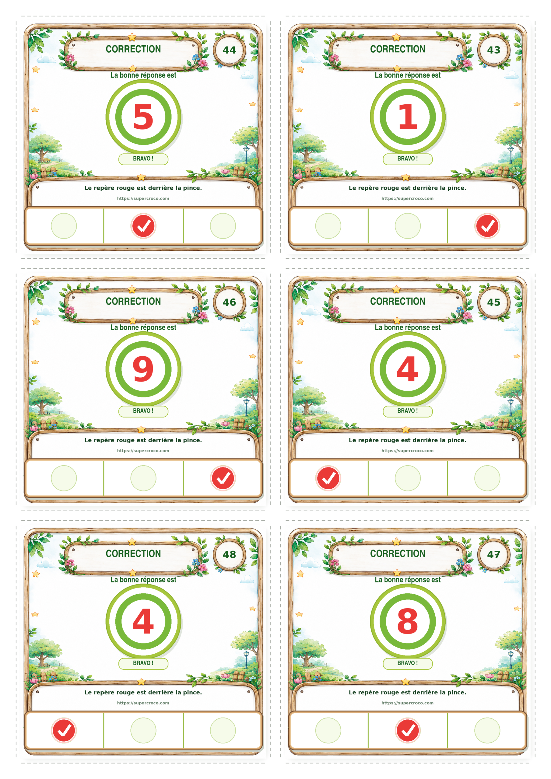 Droite des nombres jusqu’à 10 – Jeu de cartes à pince P1 / CP – Image 18