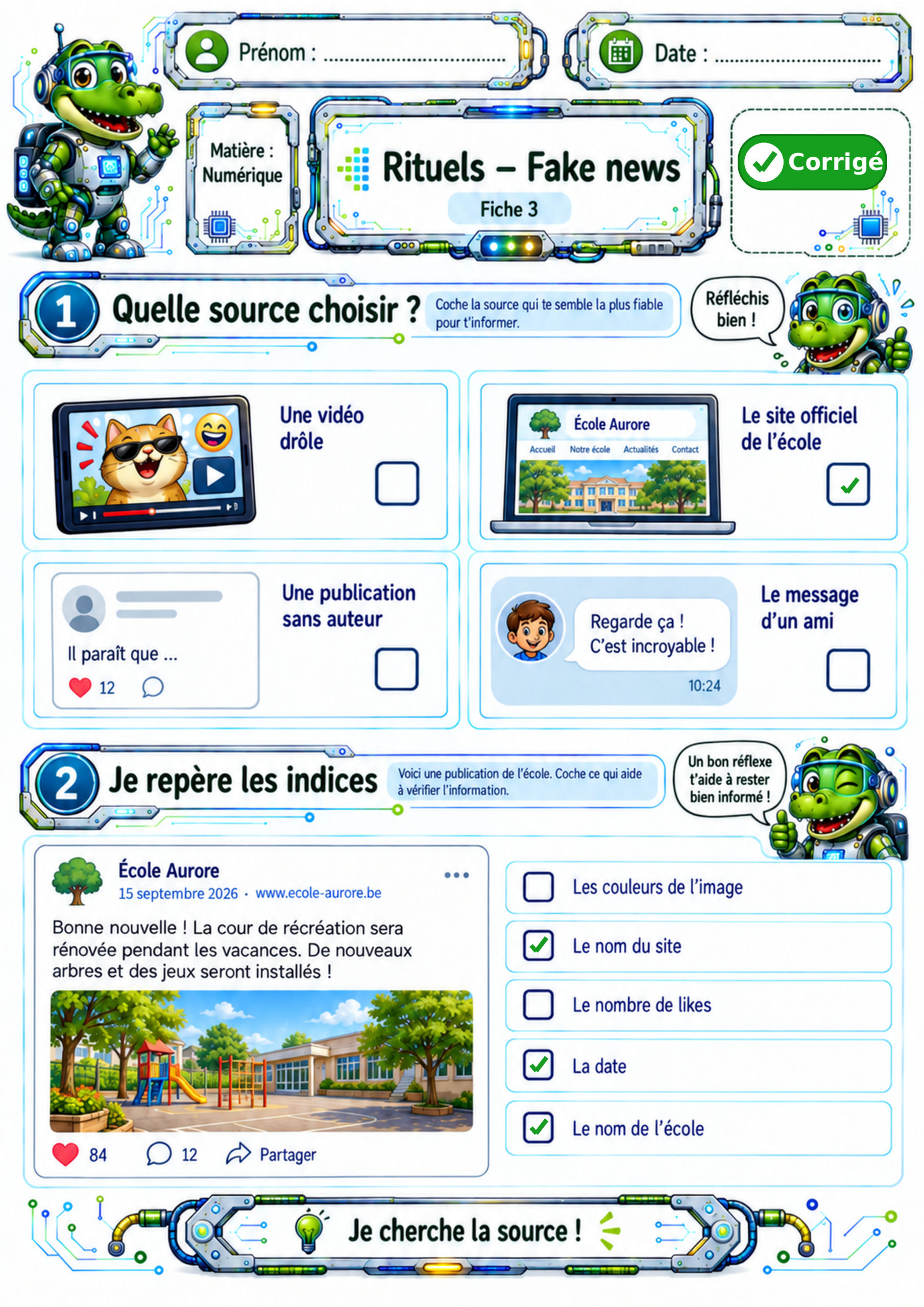 Fake news – 10 fiches d’activités P3 / CE2 – Image 10