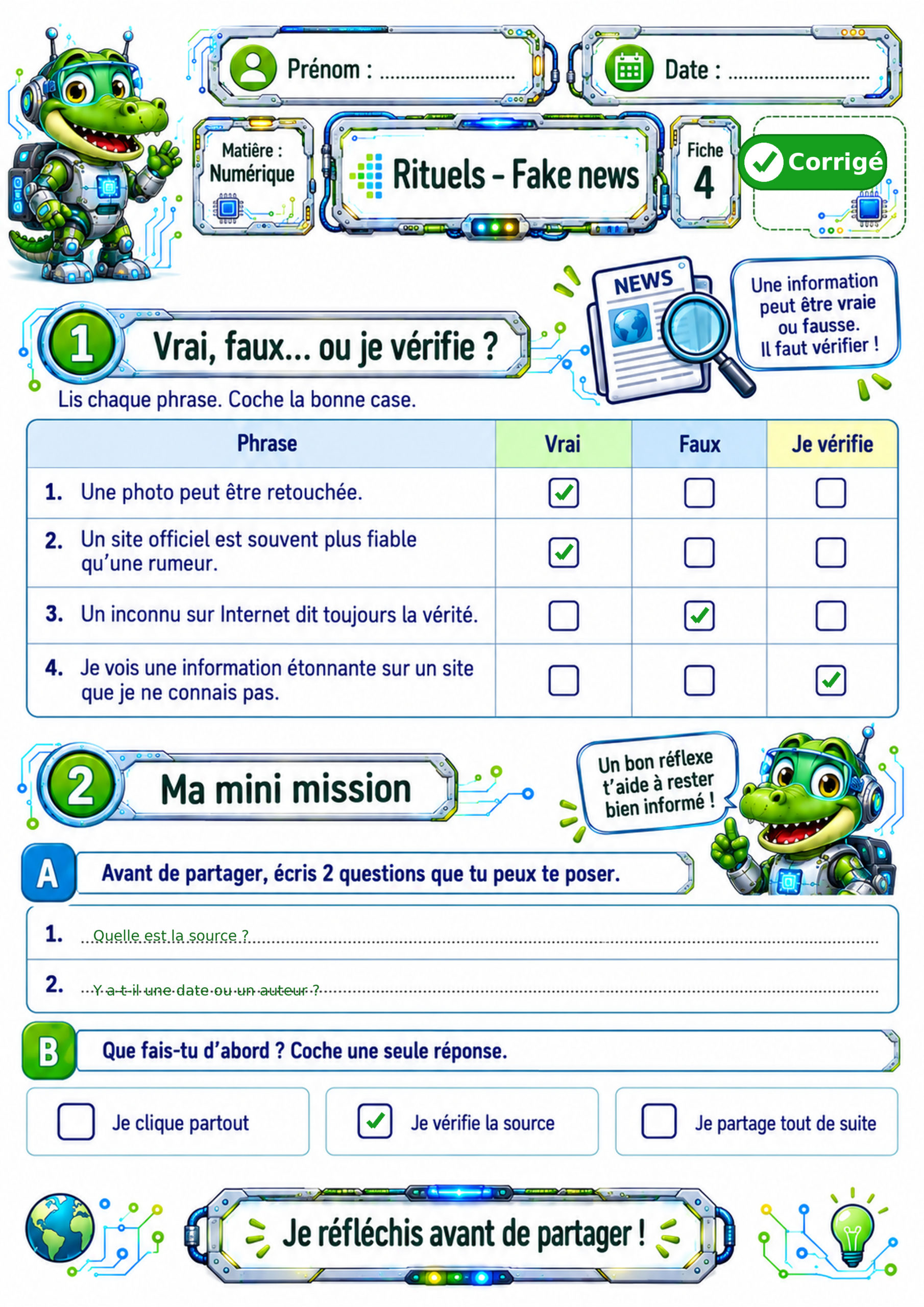 Fake news – 10 fiches d’activités P3 / CE2 – Image 11