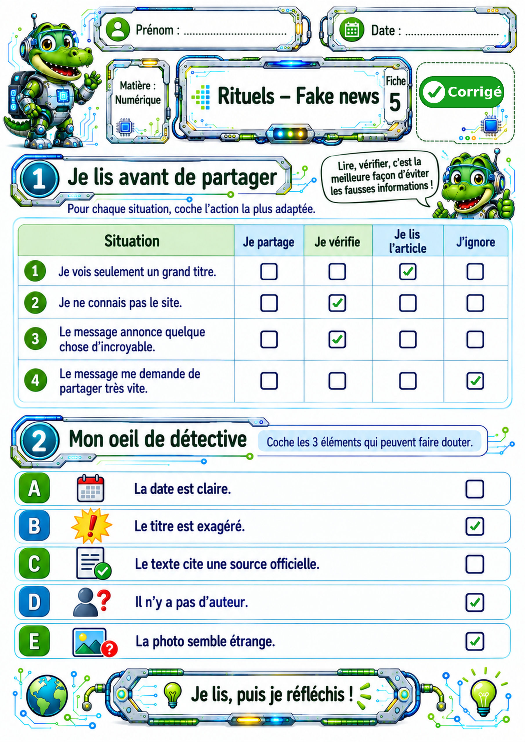 Fake news – 10 fiches d’activités P3 / CE2 – Image 2