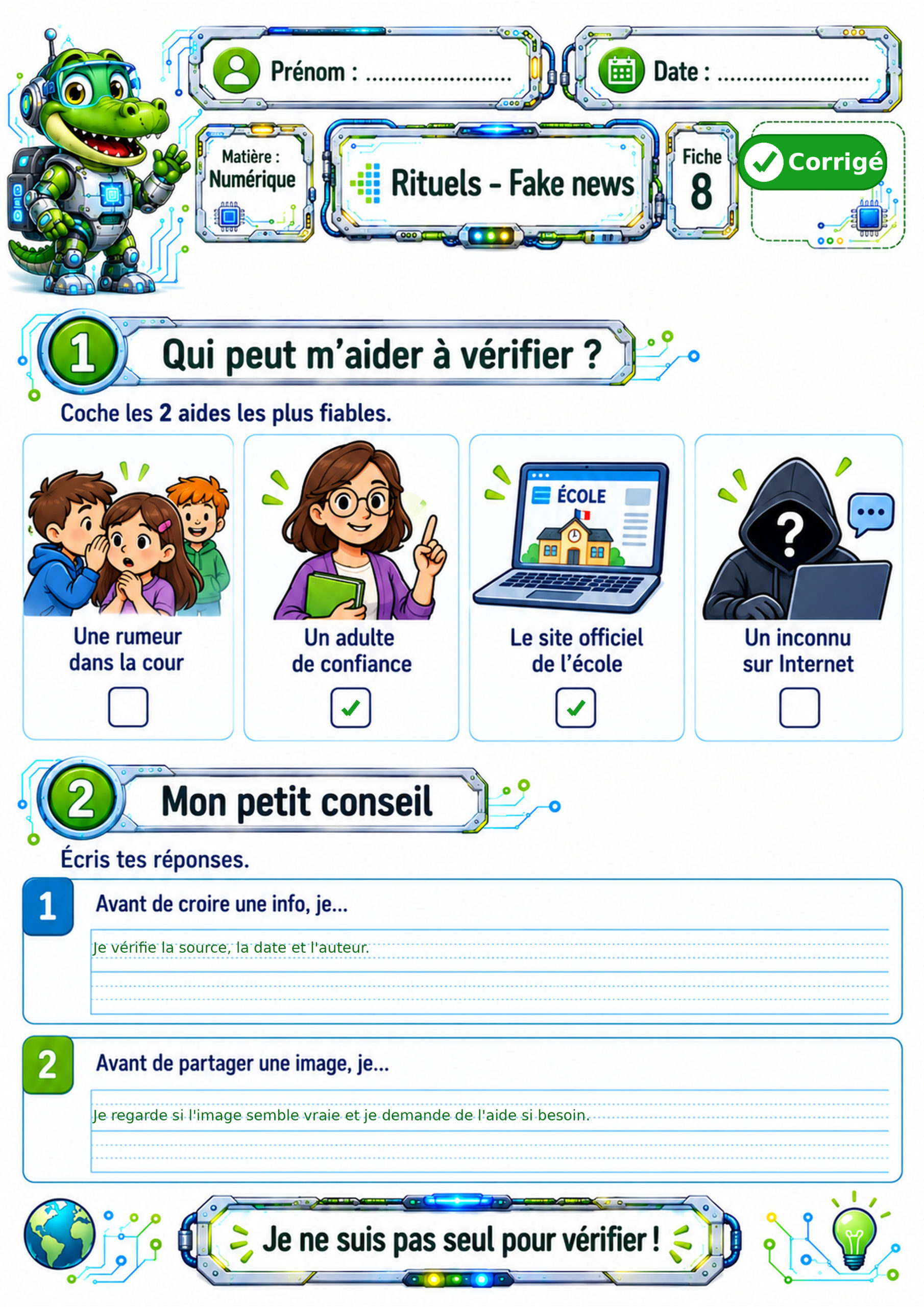 Fake news – 10 fiches d’activités P3 / CE2 – Image 5