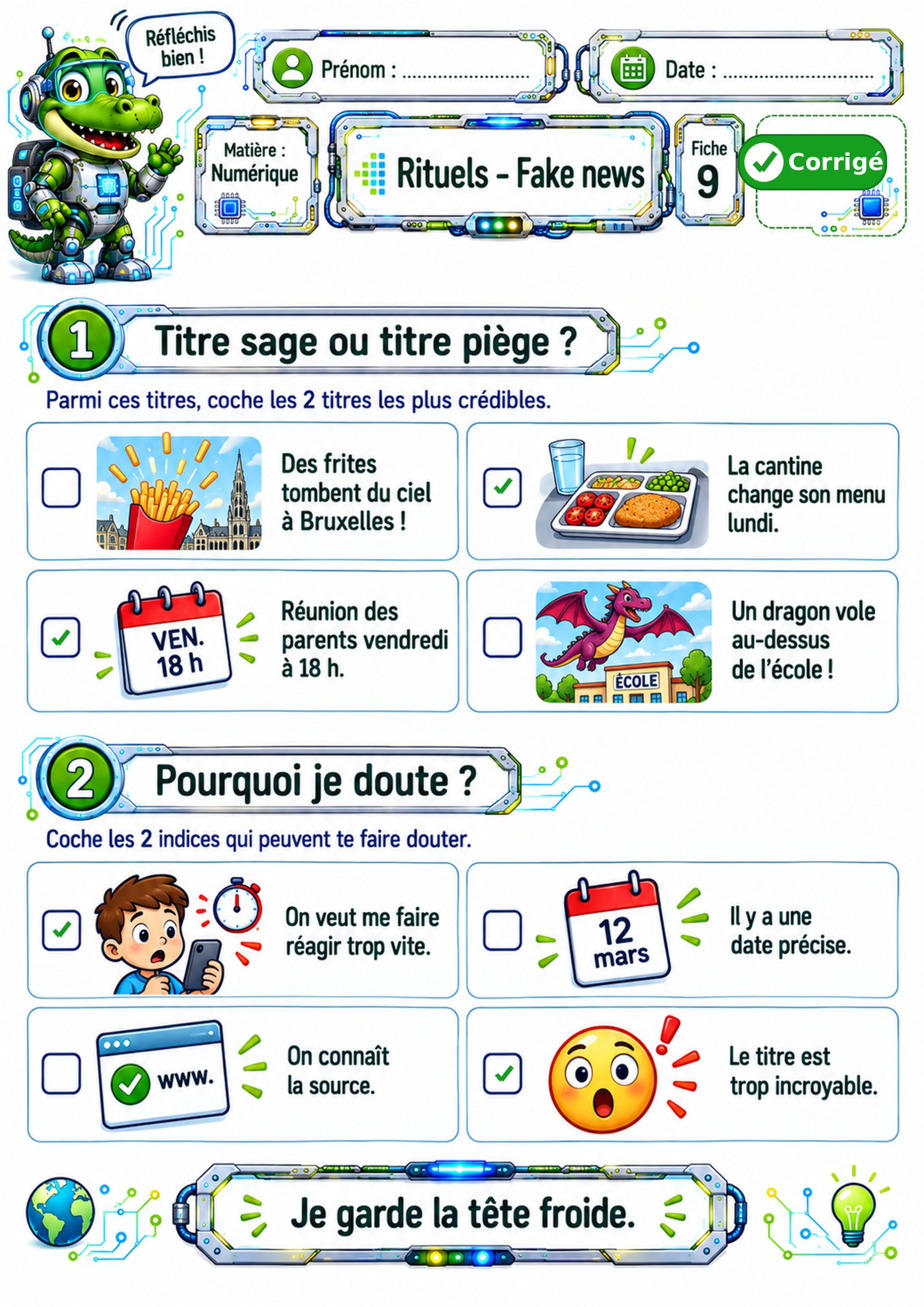 Fake news – 10 fiches d’activités P3 / CE2 – Image 6