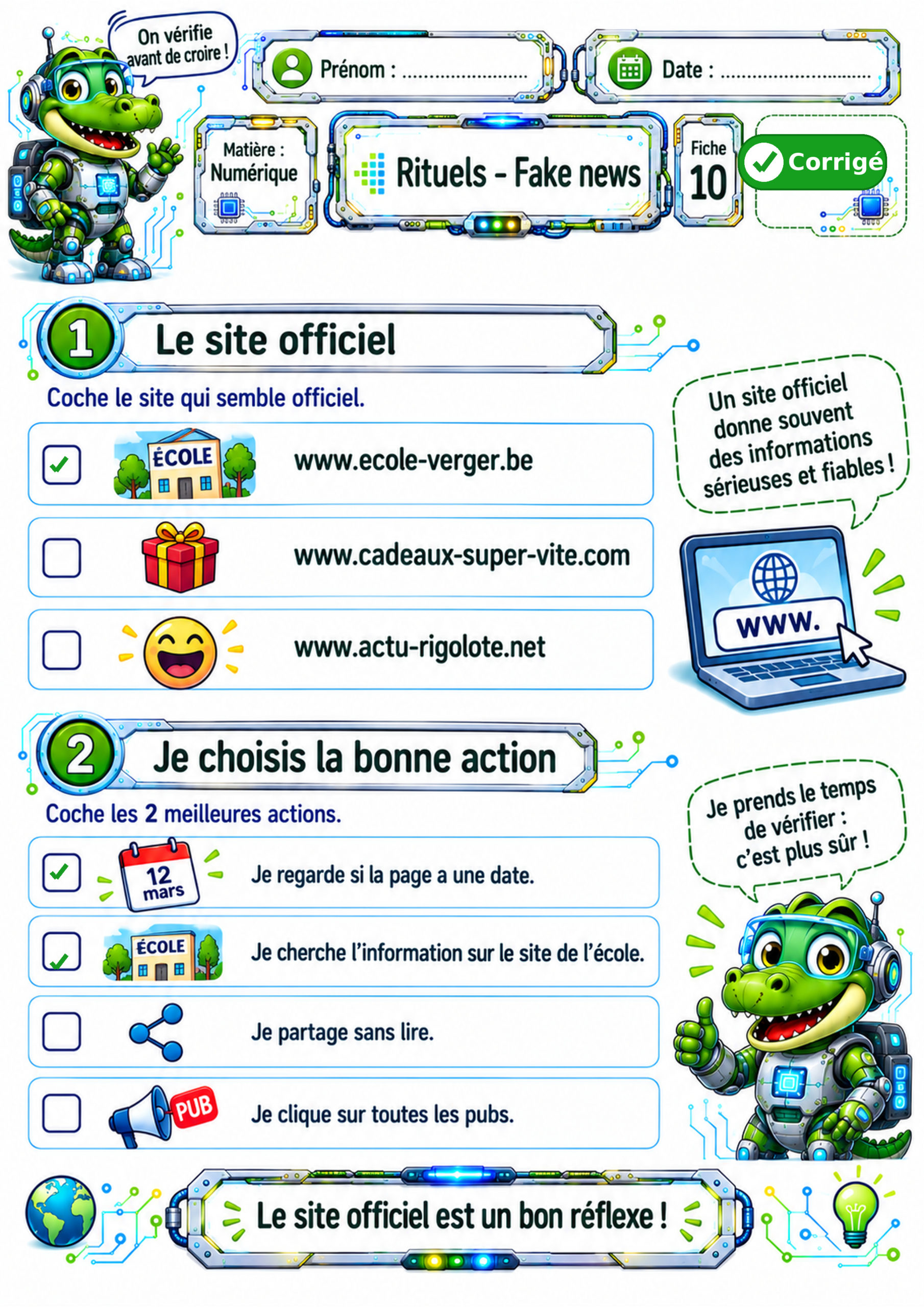 Fake news – 10 fiches d’activités P3 / CE2 – Image 7