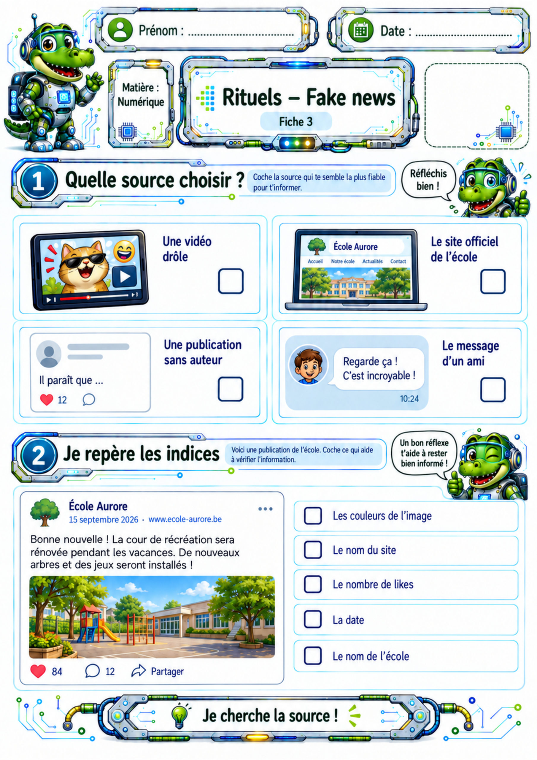 Fake news – 10 fiches d’activités P3 / CE2 – Image 14