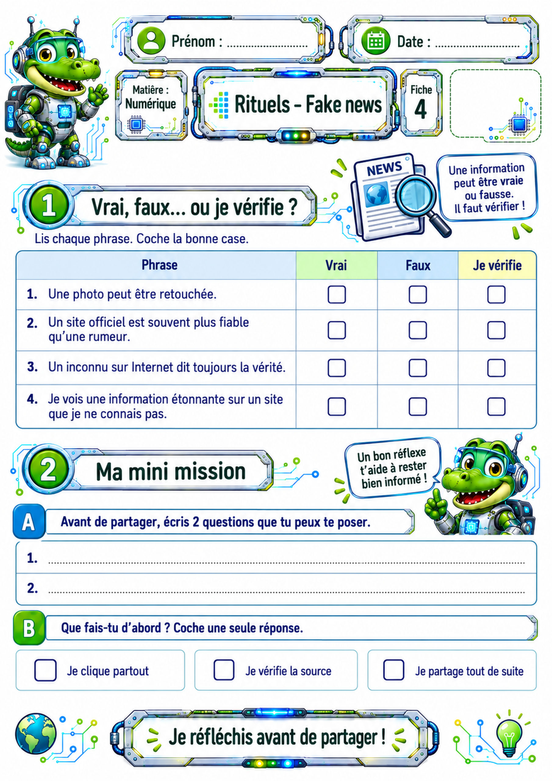 Fake news – 10 fiches d’activités P3 / CE2 – Image 15