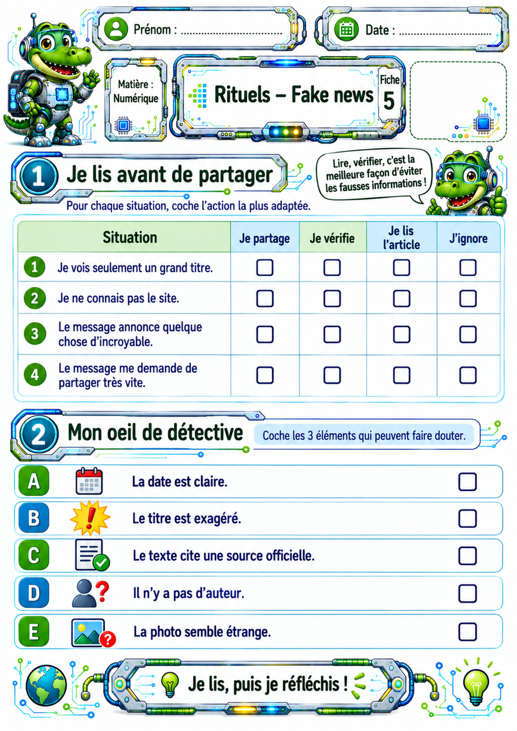 Fake news – 10 fiches d’activités P3 / CE2 – Image 16