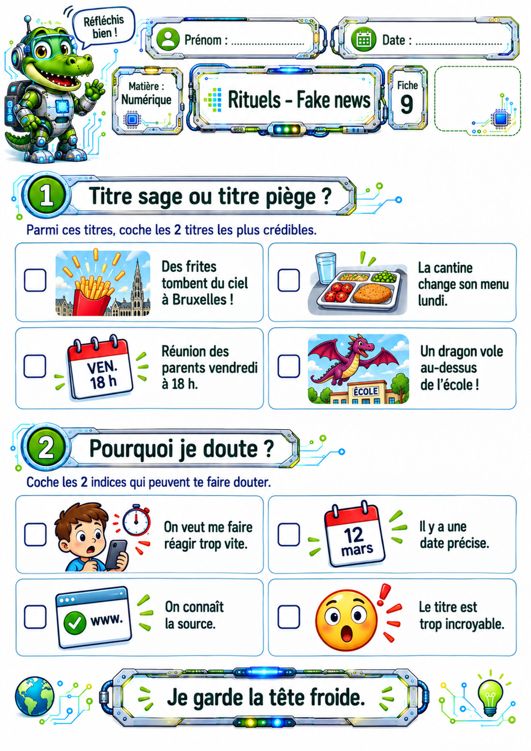 Fake news – 10 fiches d’activités P3 / CE2 – Image 20