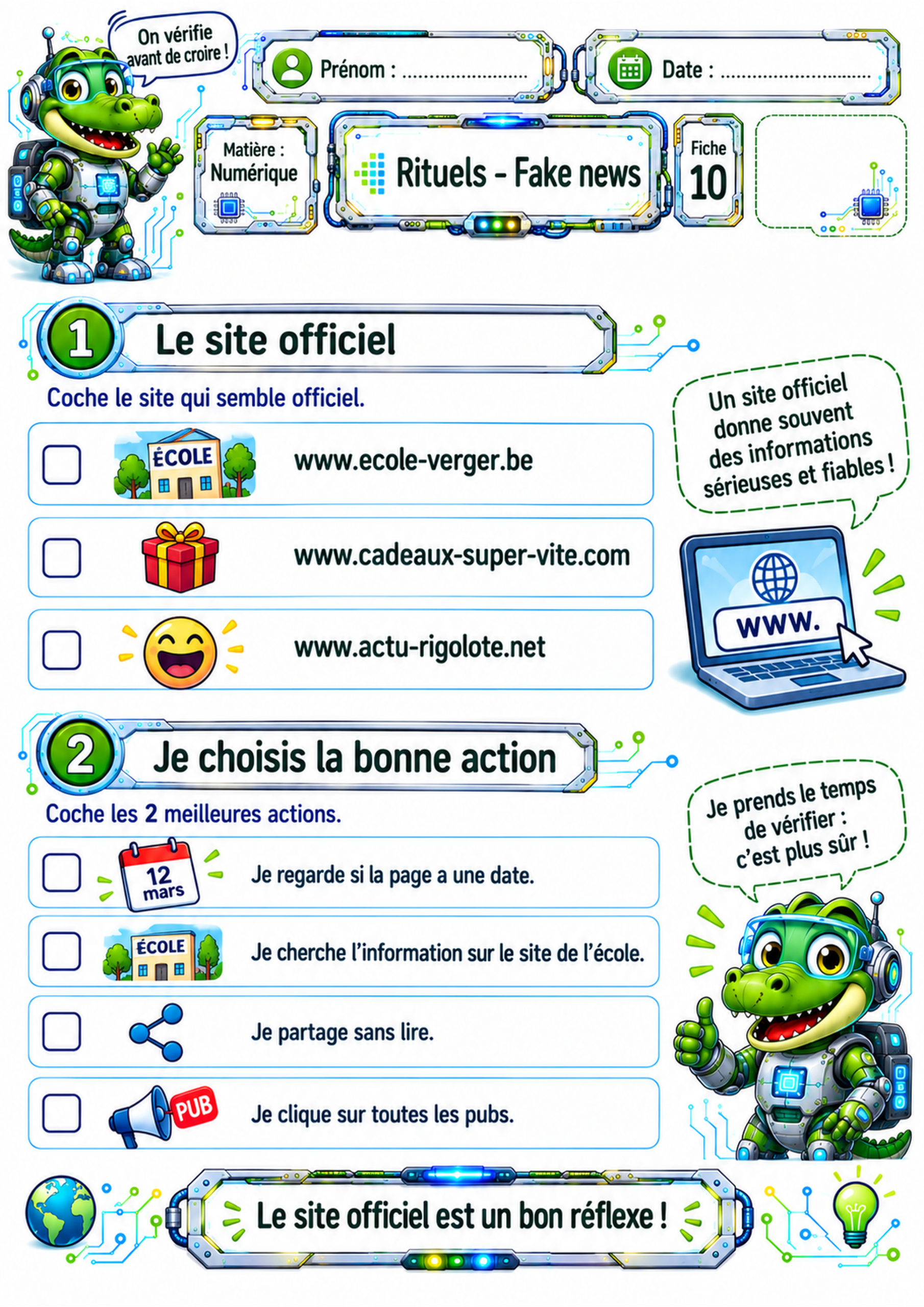 Fake news – 10 fiches d’activités P3 / CE2 – Image 21