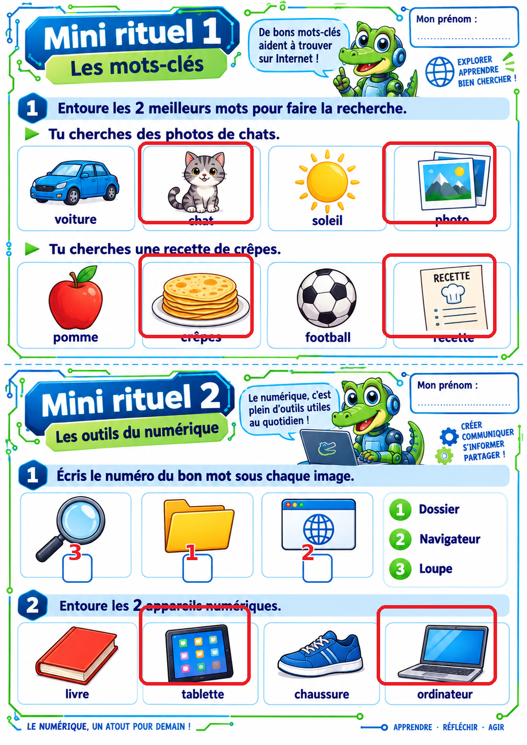 20 mini-rituels de numérique P3 / CE2 – Exercices courts et ludiques – Image 12