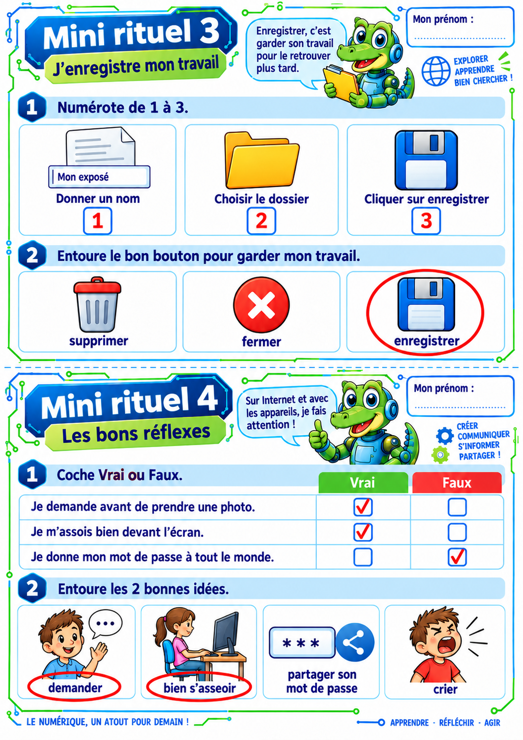 20 mini-rituels de numérique P3 / CE2 – Exercices courts et ludiques – Image 13