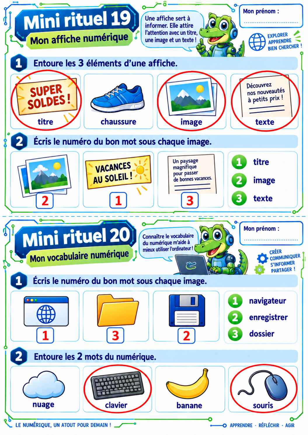 20 mini-rituels de numérique P3 / CE2 – Exercices courts et ludiques – Image 21