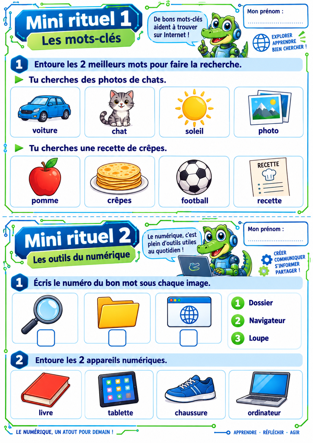 20 mini-rituels de numérique P3 / CE2 – Exercices courts et ludiques – Image 2
