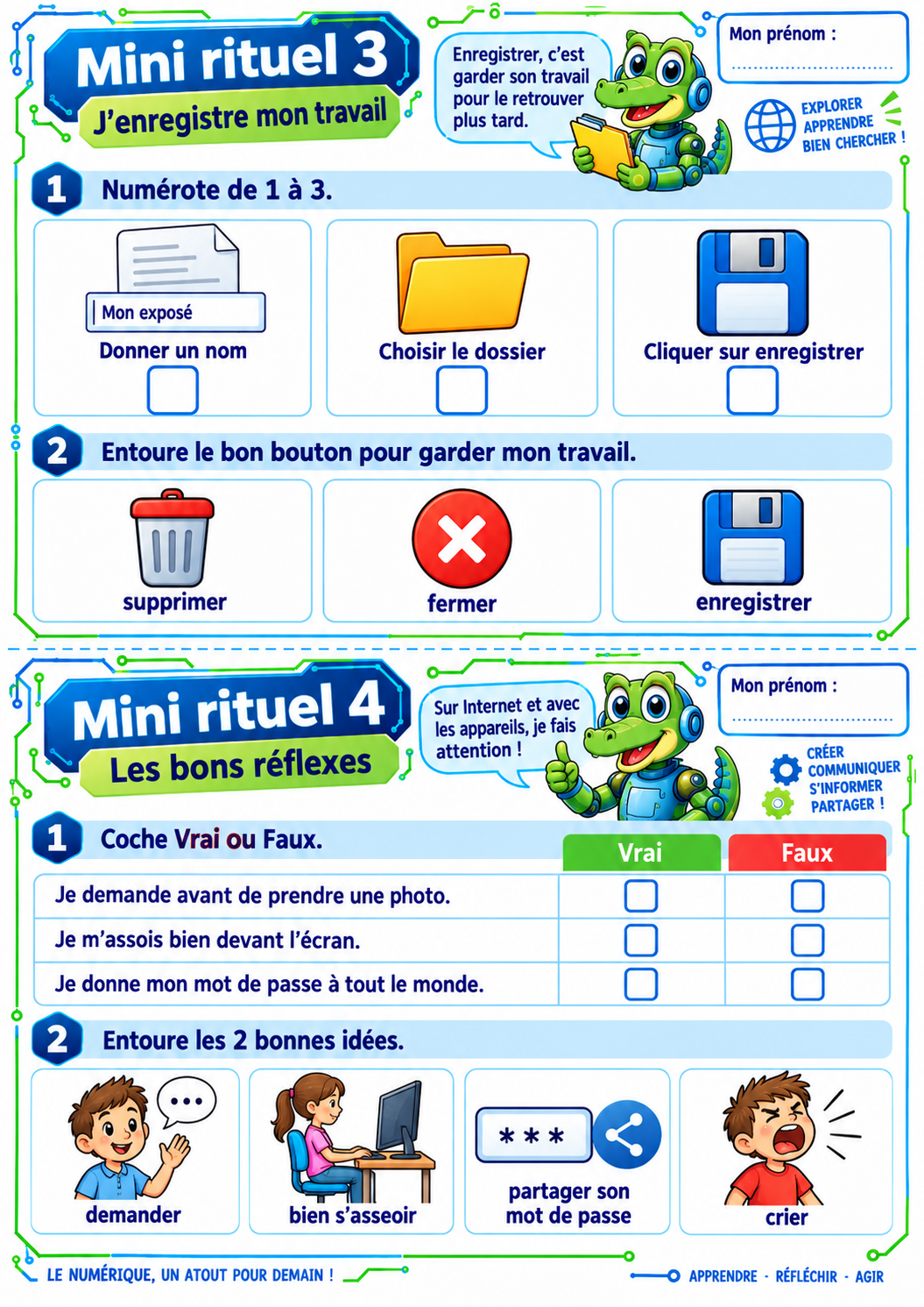 20 mini-rituels de numérique P3 / CE2 – Exercices courts et ludiques – Image 3