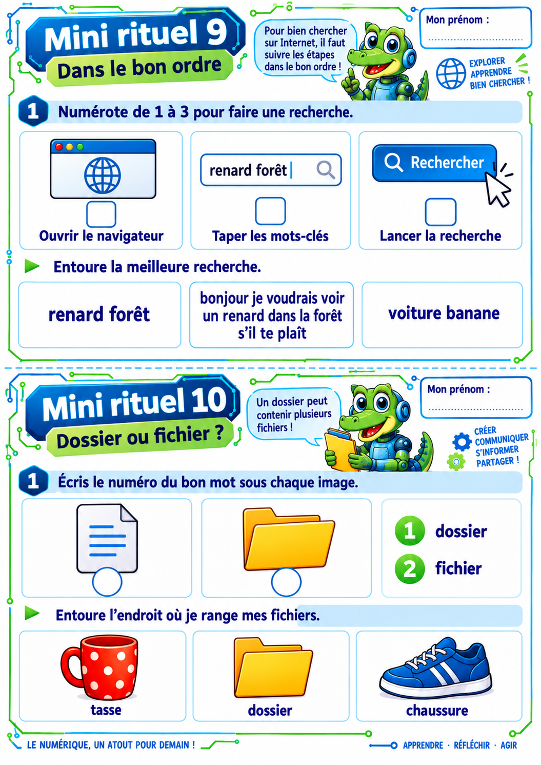 20 mini-rituels de numérique P3 / CE2 – Exercices courts et ludiques – Image 6