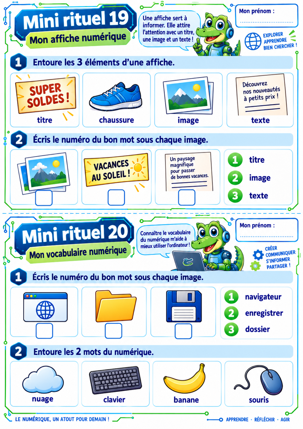 20 mini-rituels de numérique P3 / CE2 – Exercices courts et ludiques – Image 11