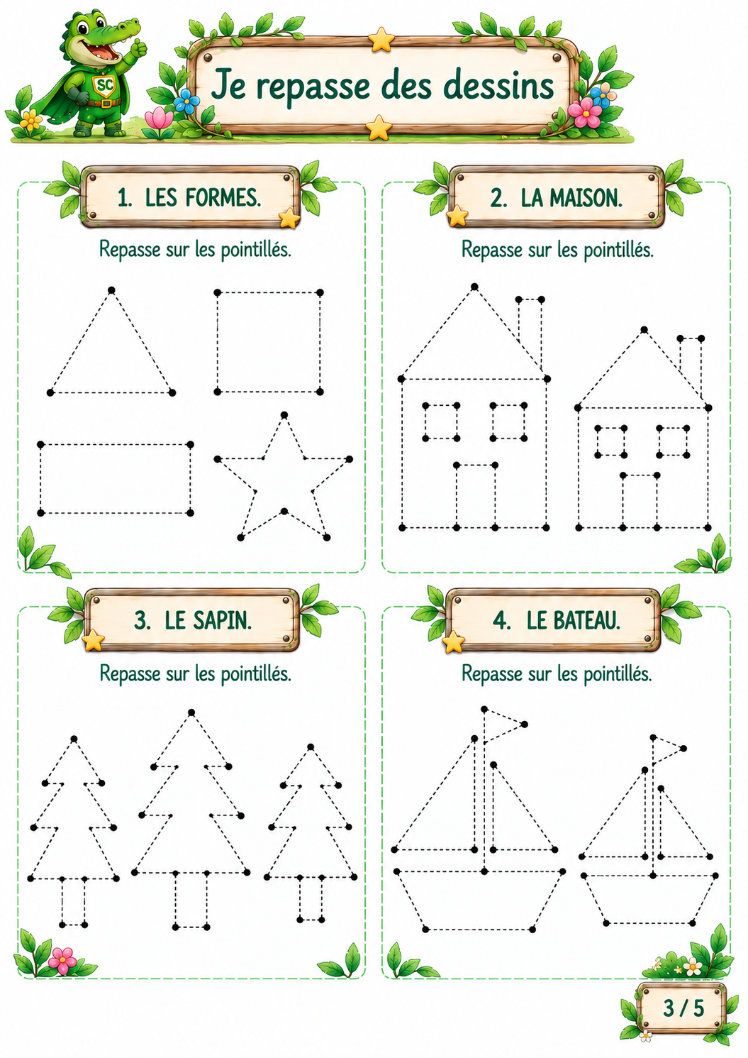 Tracer des lignes droites avec une règle – Exercices CE1 / P2 – Image 4