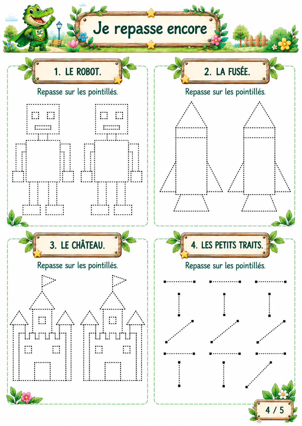 Tracer des lignes droites avec une règle – Exercices CE1 / P2 – Image 5