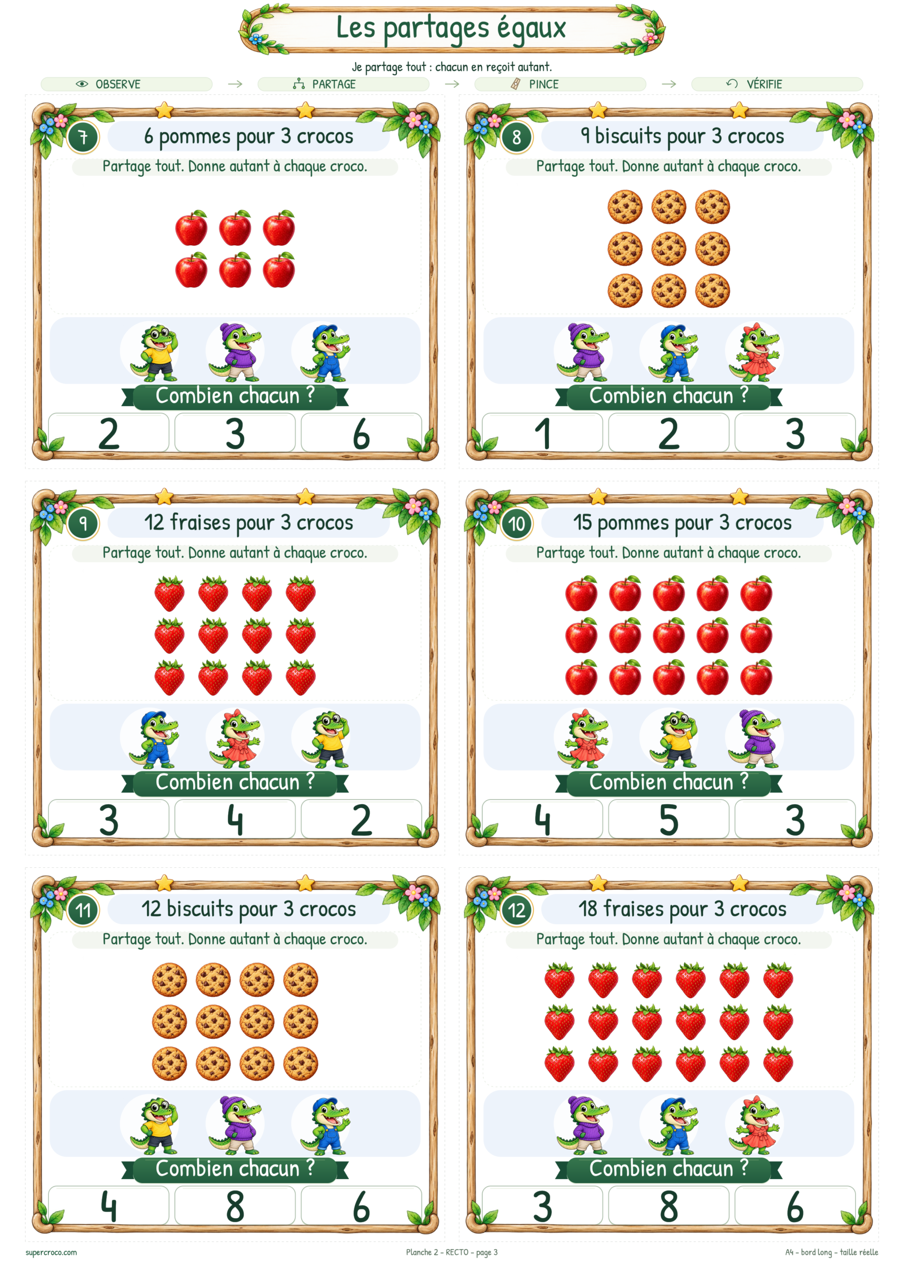 Les partages égaux : 36 cartes à pince pour le CP / P1 – Image 12