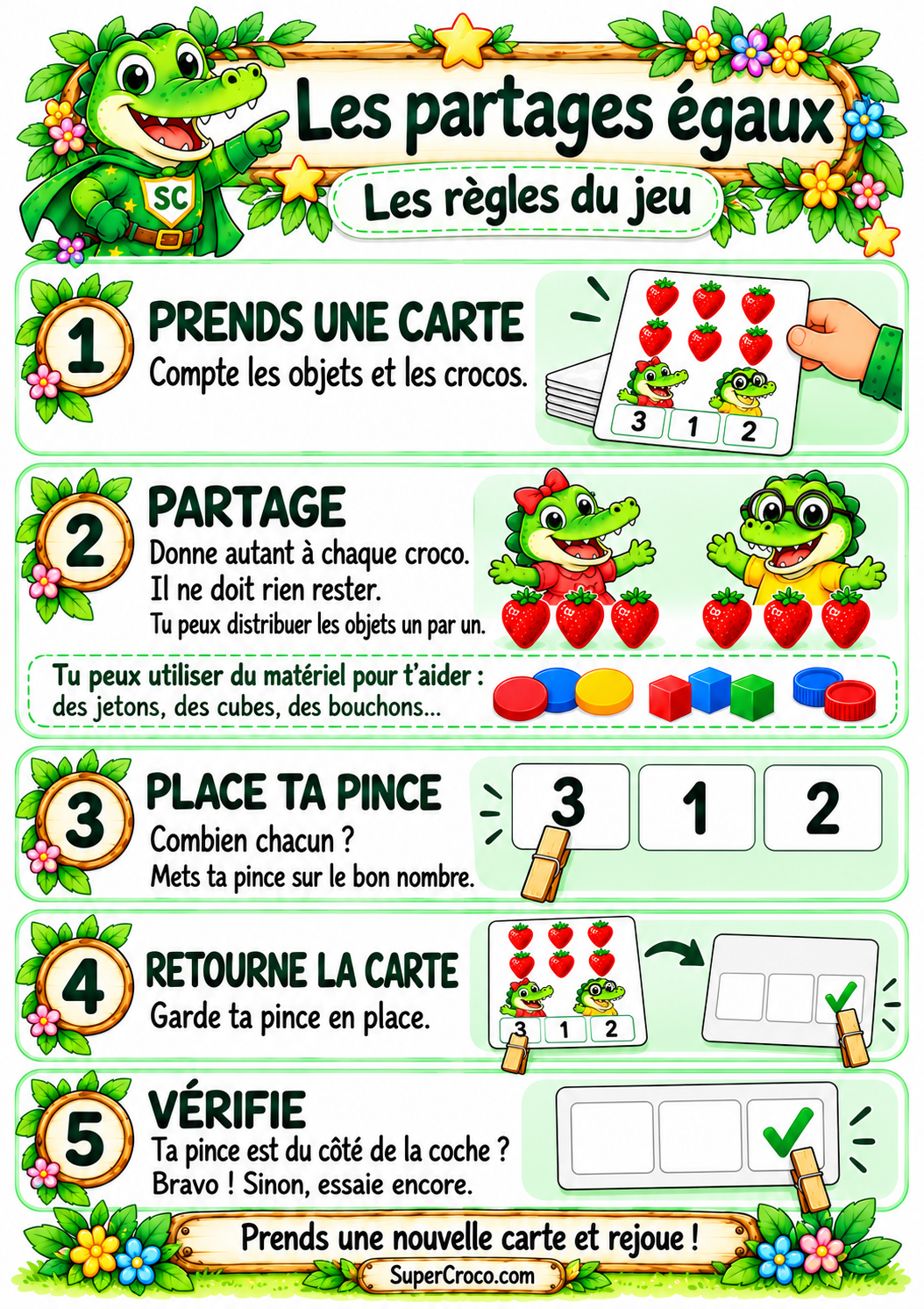 Les partages égaux : 36 cartes à pince pour le CP / P1 – Image 2